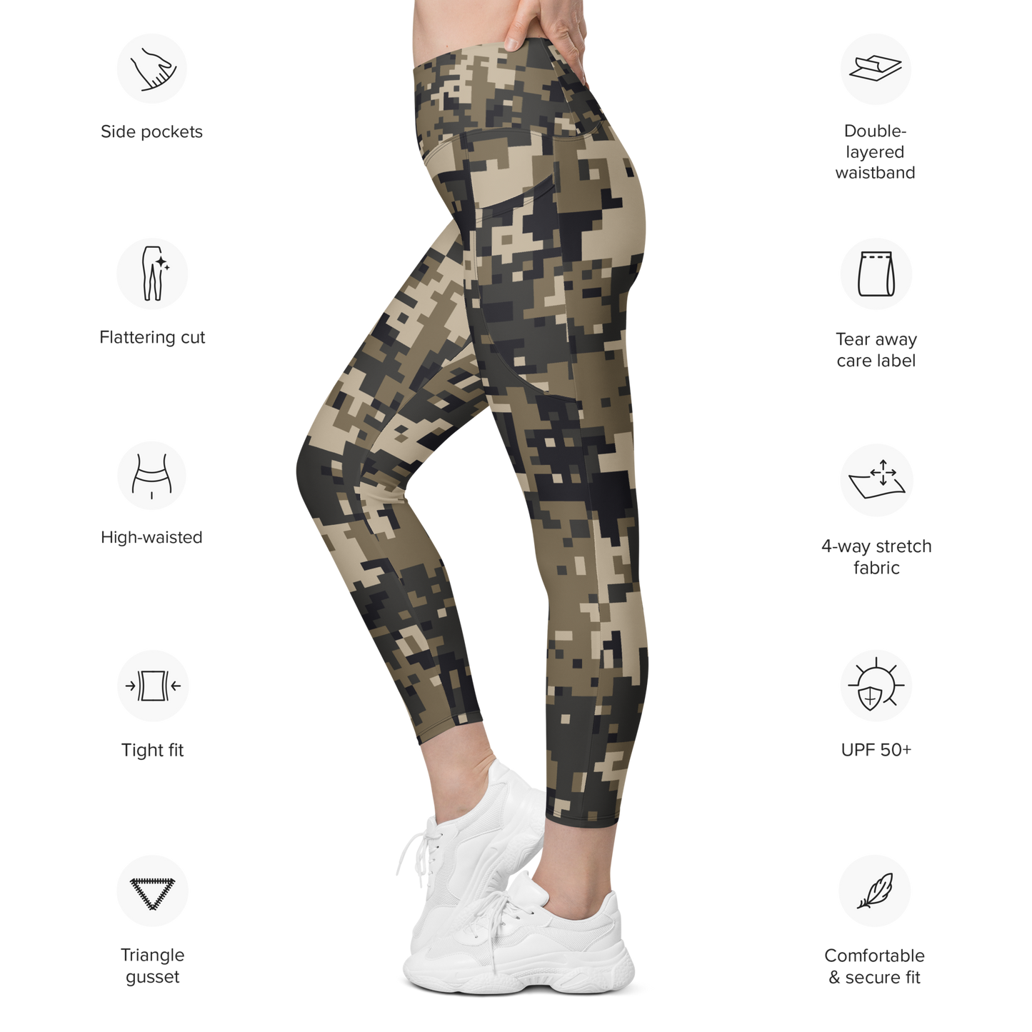 Warrior AF: Women Warrior's Leggings With Pockets (Digi Camo Edition)