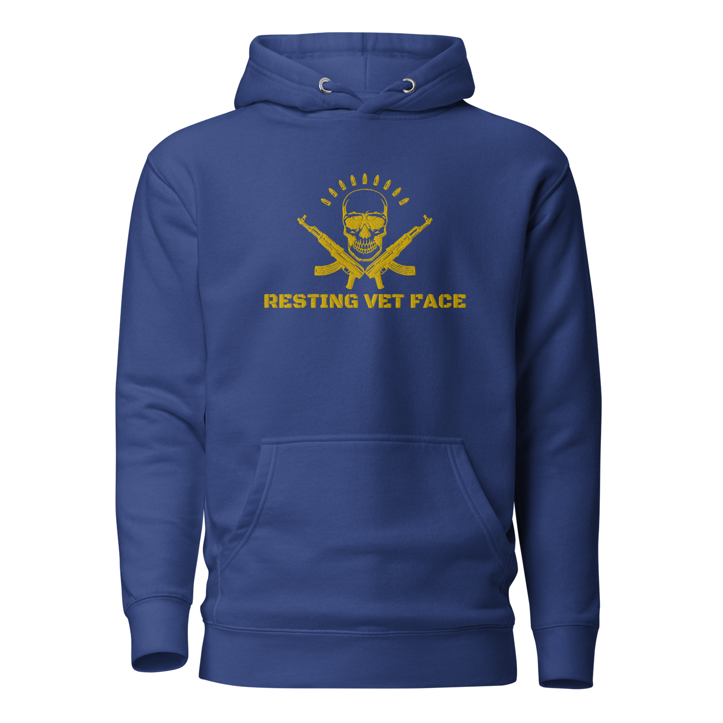 Warrior AF: Resting Vet Face Unisex Hoodie (Gold Edition)