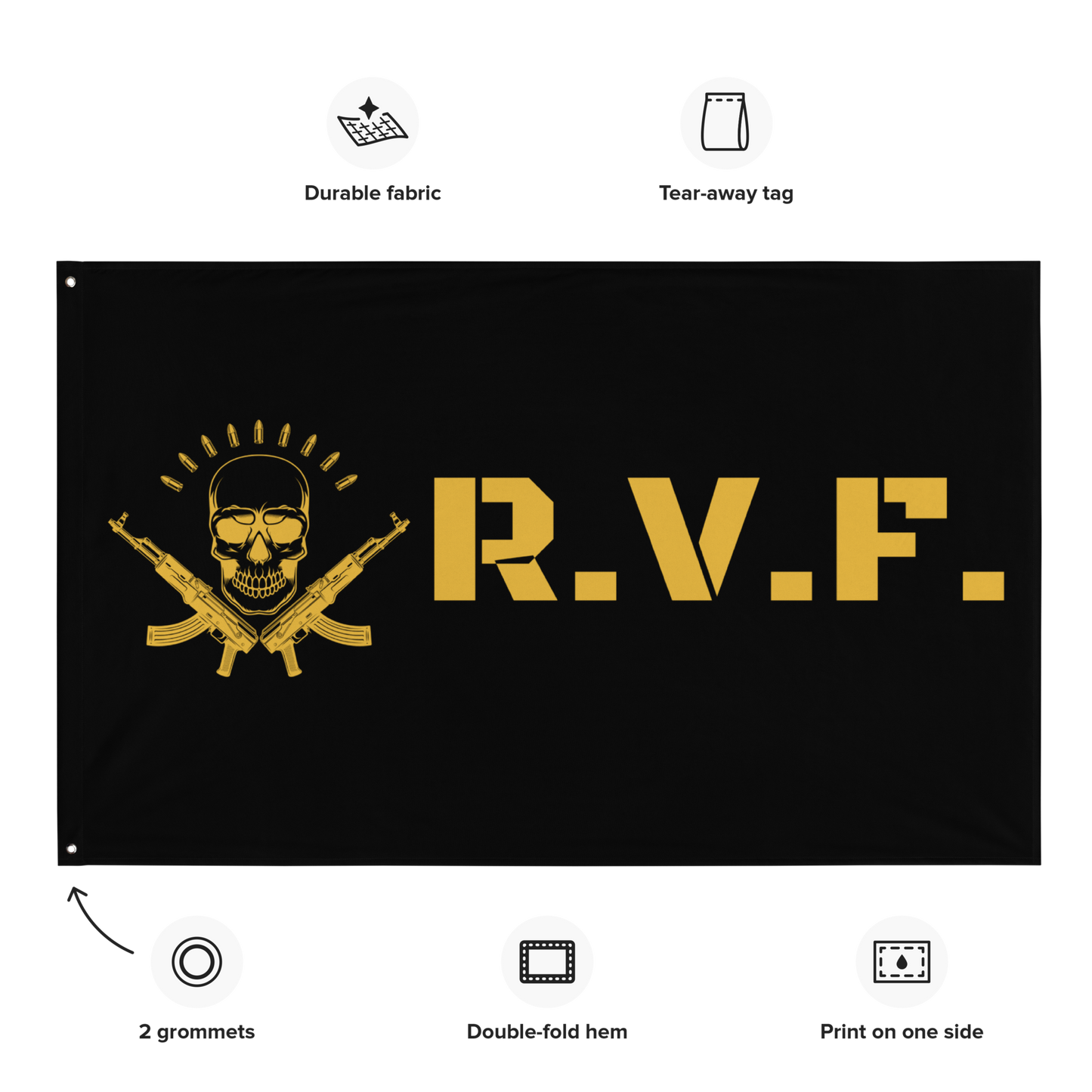 Warrior AF: Resting Vet Face Flag (Gold Edition)