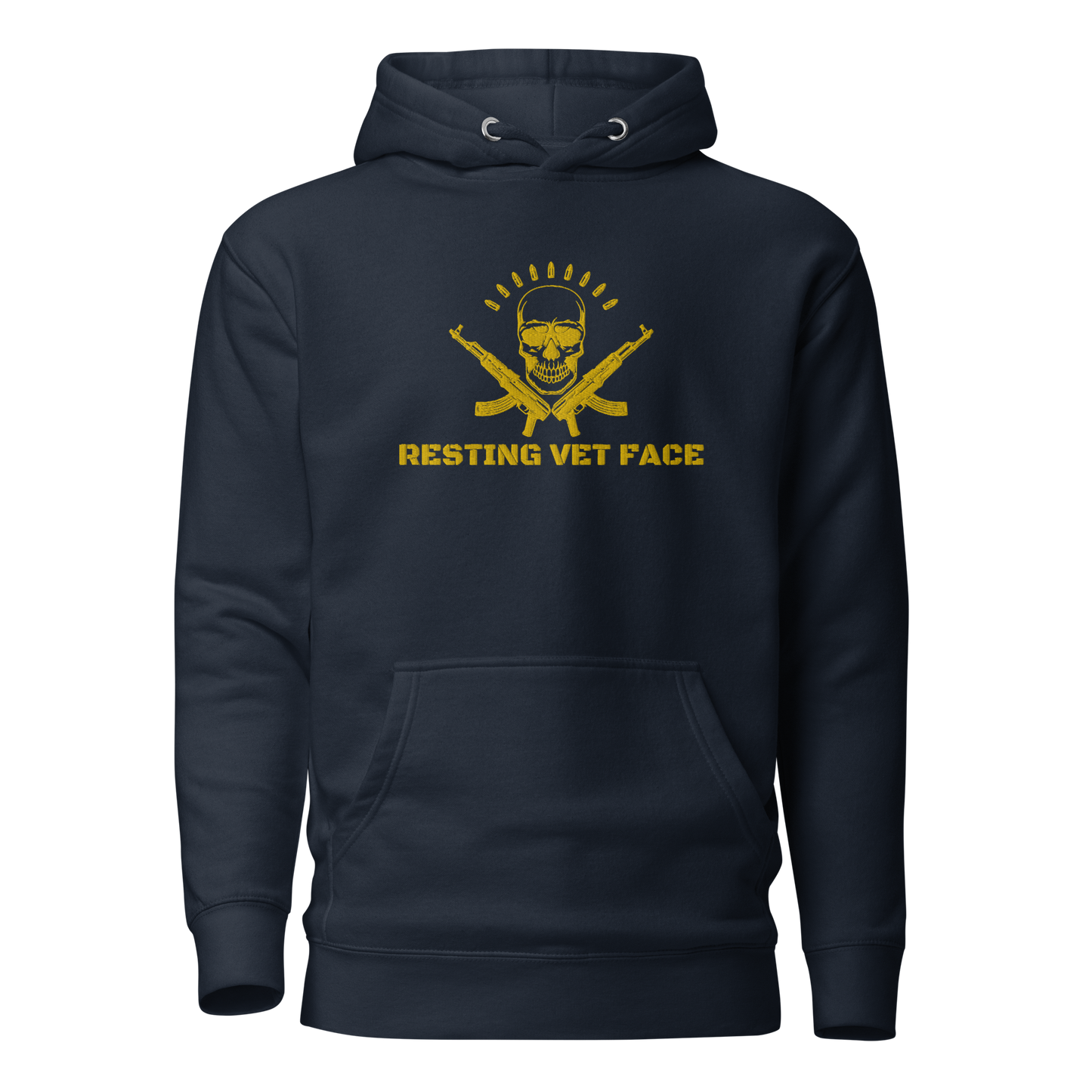 Warrior AF: Resting Vet Face Unisex Hoodie (Gold Edition)